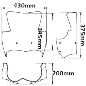 Parabrisas deportivo bajo BMW K 1200-1300 R 2004-2008 Â· 2